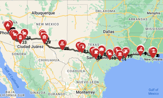 RV Camper Adventure from New Orleans to Phoenix